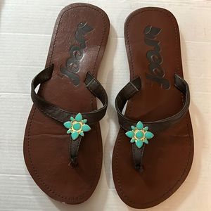 REEF leather sandals size 7